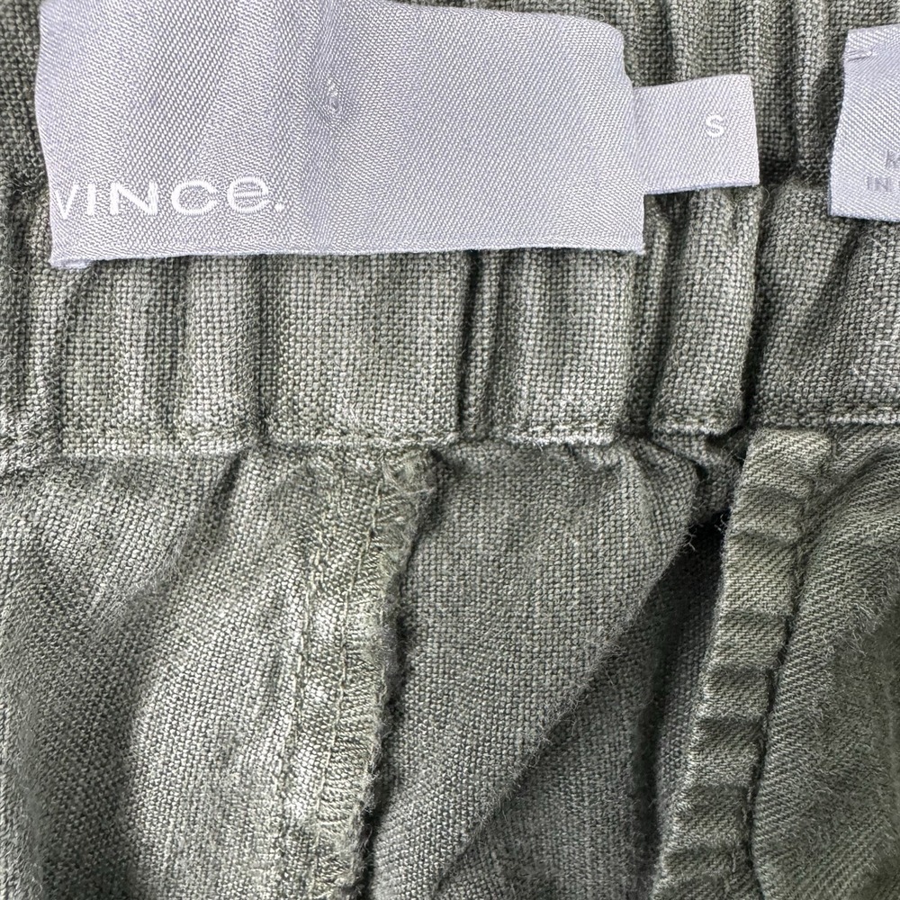 Vince Green Linen Blend Cargo Men's Drawstring Short Size Small‎ - Picture 3 of 5